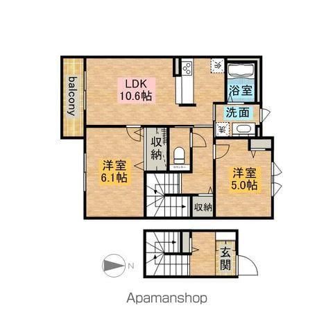 AMBICIA(2LDK/2階)の間取り写真