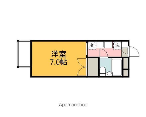 コーポ下向(1K/2階)の間取り写真