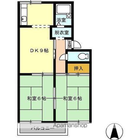 セジュール下条(2DK/1階)の間取り写真