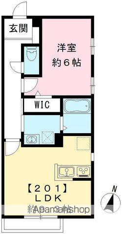 スカイ・フラワー(1LDK/2階)の間取り写真