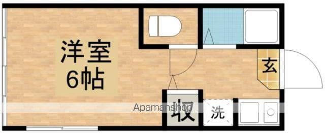 鷺宮3丁目(ワンルーム/2階)の間取り写真