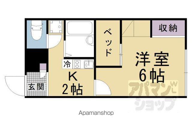 レオパレス大宅(1K/1階)の間取り写真