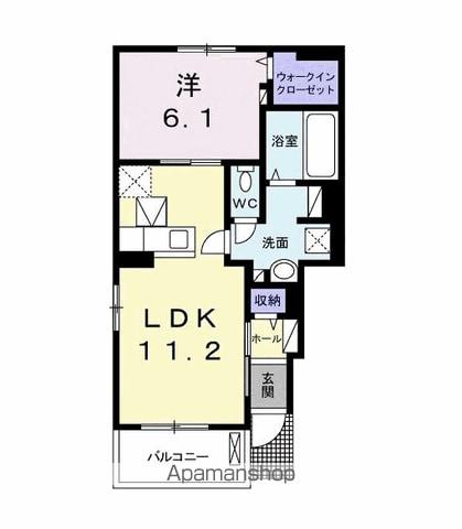 COTARO Ⅰ(1LDK/1階)の間取り写真