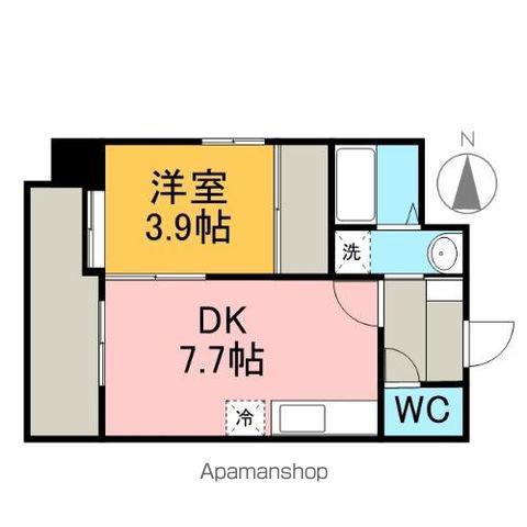 アーバンコート本荘(1DK/4階)の間取り写真