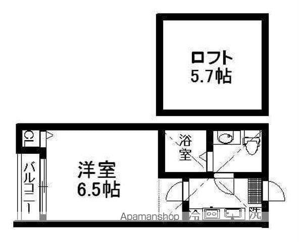 T-ONE旭ヶ丘(1K/1階)の間取り写真