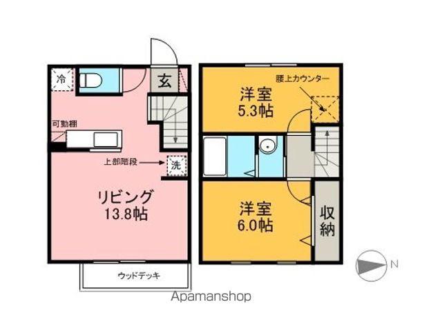 エスポワール(2LDK/1階)の間取り写真
