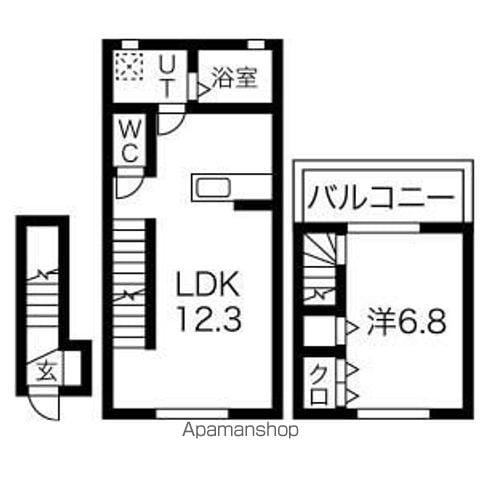 プラチナフォルム東中野(1LDK/2階)の間取り写真