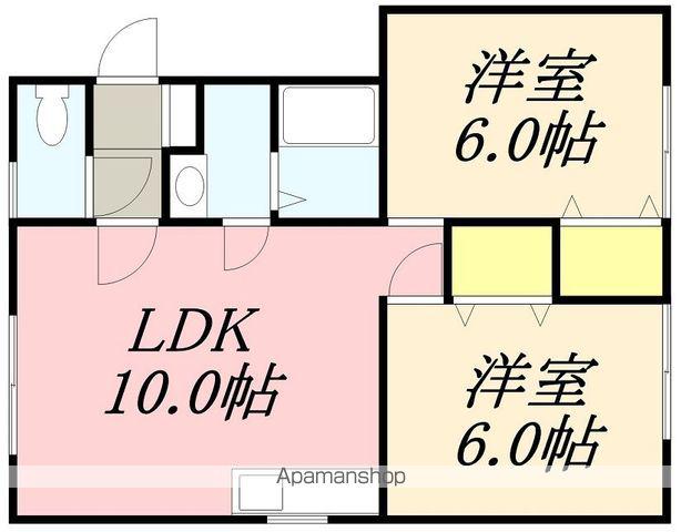 カロットハウス(2LDK/2階)の間取り写真