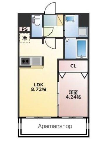 カルム空港南(1LDK/3階)の間取り写真
