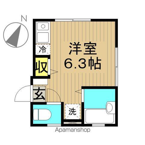 カーサK(ワンルーム/3階)の間取り写真