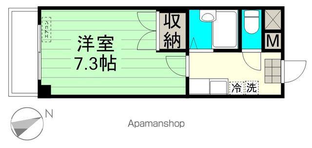 エスポワール(1K/2階)の間取り写真