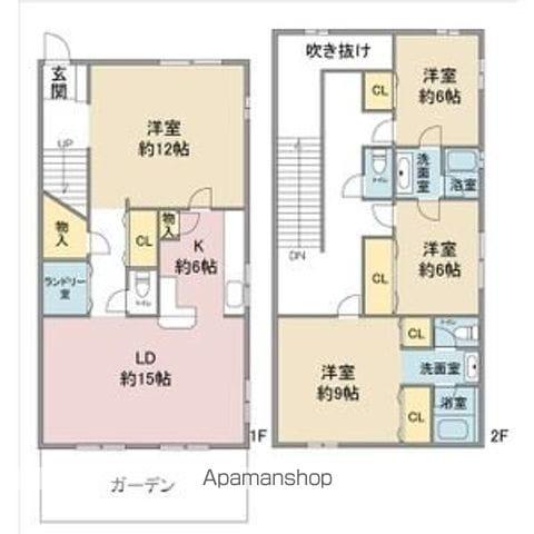 名古屋市東山線 本郷駅(愛知) 徒歩7分 2階建 築28年(3LDK)の間取り写真