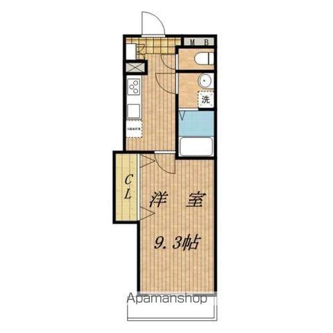 ラルゴ上溝(1K/2階)の間取り写真