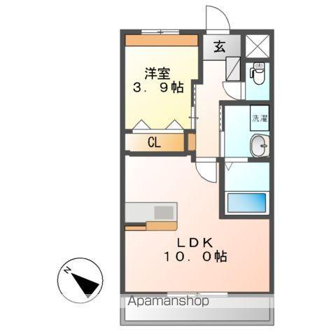 ELEANOR(1LDK/3階)の間取り写真