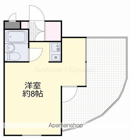 アルファ清心町1(1K/4階)の間取り写真