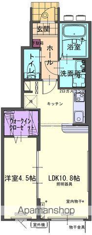 MAISON DE SHILVA ⅢA(1LDK/1階)の間取り写真