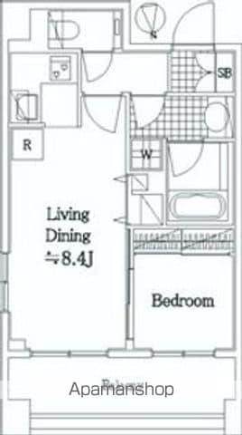 ディナック八王子(1LDK/13階)の間取り写真