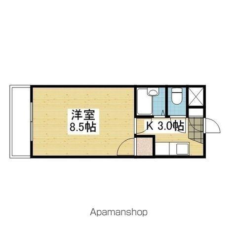 ロータスハイツ(1K/6階)の間取り写真