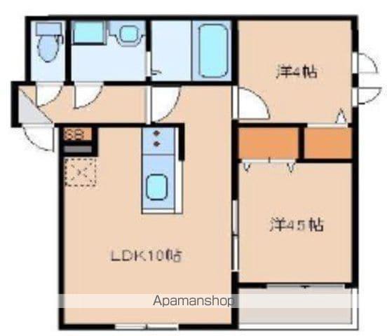 ベルシア箱崎(2LDK/1階)の間取り写真