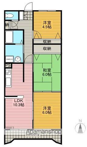 レジデンス名倉(3LDK/1階)の間取り写真