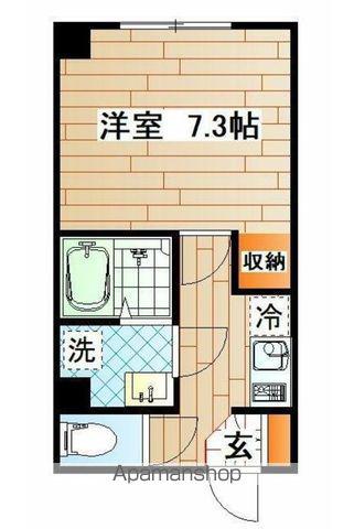 ラ・プラージュⅡ(1K/6階)の間取り写真