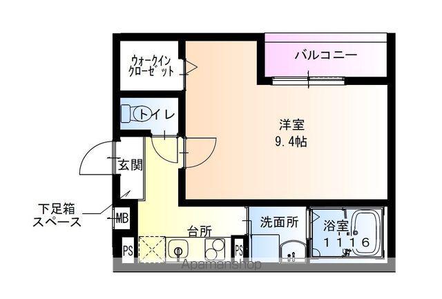フジパレス西湊3番館(1K/2階)の間取り写真