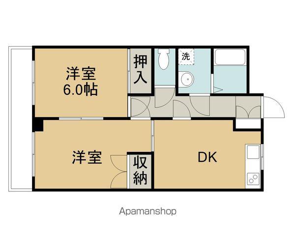 エクセル村越(2DK/2階)の間取り写真