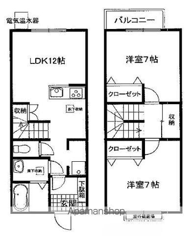 メゾネットゼゼ(2LDK)の間取り写真