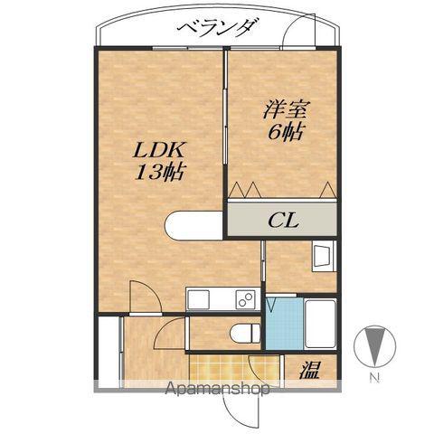 根室本線 帯広駅 バス乗車時間:15分 白樺通16条バス停で下車 徒歩2分 3階建 築19年(1LDK/3階)の間取り写真