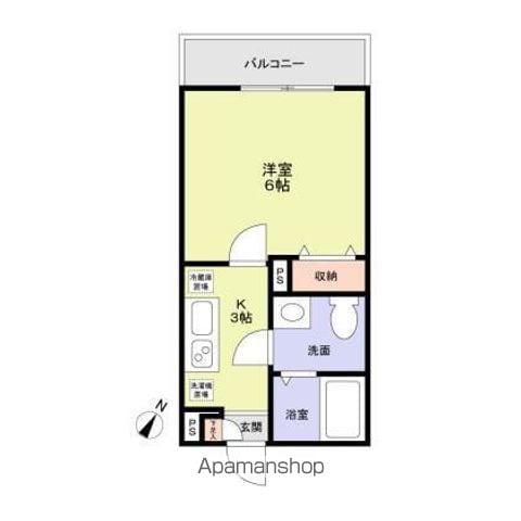 ルナモンド柏の葉(1K/1階)の間取り写真