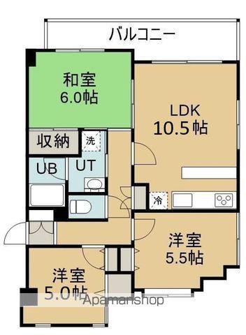 プレジオ函館松陰町(3LDK/2階)の間取り写真