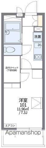 レオパレスMAUNA(1K/1階)の間取り写真