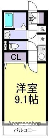 ソレイユ検見川浜(1K/2階)の間取り写真