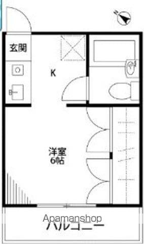 ブルージュ千駄堀(1K/1階)の間取り写真