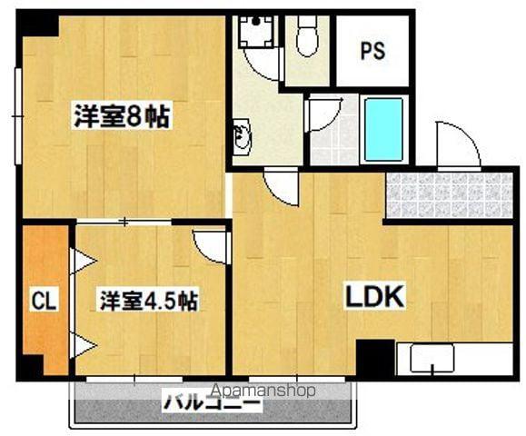 ハイムアビコ(2DK/1階)の間取り写真