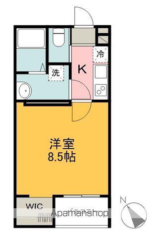 MELLAS新狭山Ⅲ(1K/3階)の間取り写真