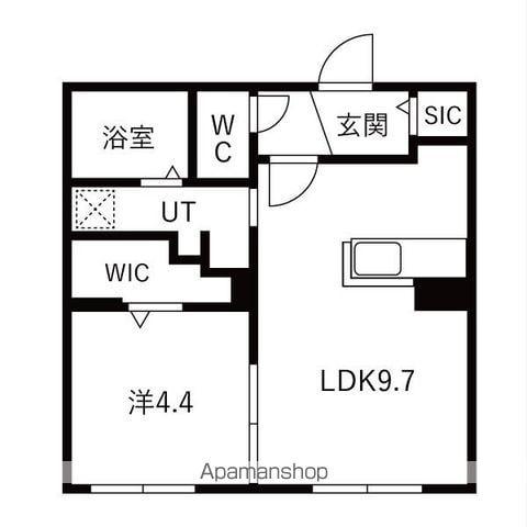 ブランシャールKAI中島公園(1LDK/3階)の間取り写真