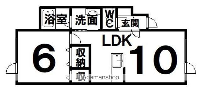 フラワーマンションⅤ(1LDK/1階)の間取り写真