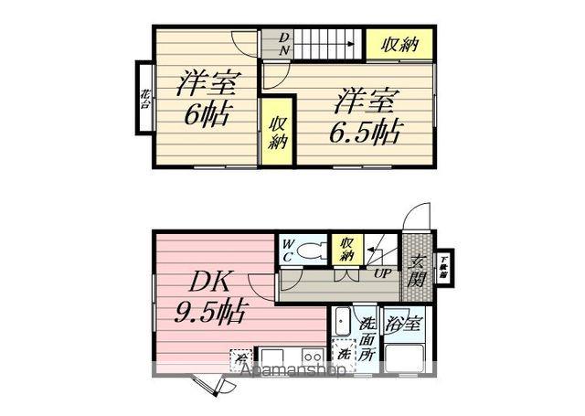 サンパピヨンカサハラⅡ(2DK)の間取り写真