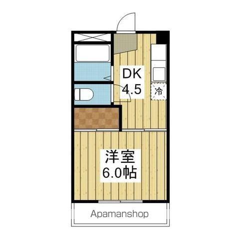 岡崎第7ビル(1DK/5階)の間取り写真