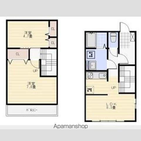 プライムハイム(2LDK)の間取り写真