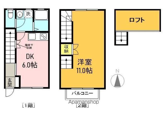 SKYROCKET Ⅲ(1DK/1階)の間取り写真