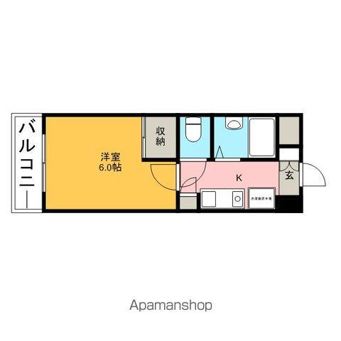 AD浦安(1K/4階)の間取り写真