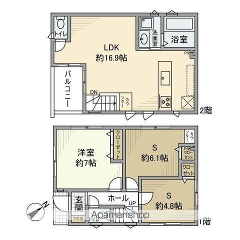 京王電鉄井の頭線 三鷹台駅 徒歩5分 2階建 築4年(1SLDK)の間取り写真