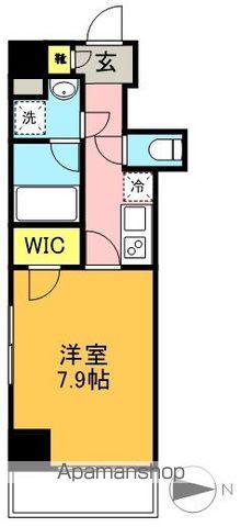 GRANDUO下北沢11(1K/4階)の間取り写真