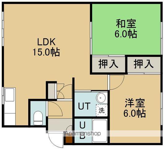 コーポ赤松Ⅱ(2LDK/2階)の間取り写真