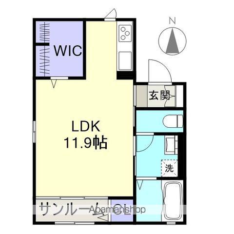 サニーウェル(ワンルーム/1階)の間取り写真