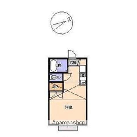 ヒューマンハイツ(ワンルーム/2階)の間取り写真