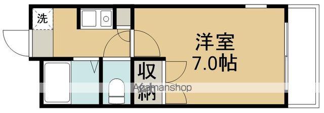 テラス苦竹(1K/1階)の間取り写真