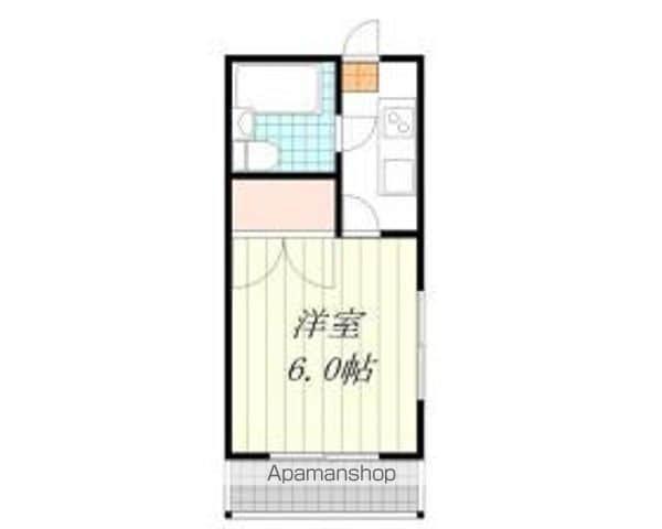 UKENA宮西(1K/1階)の間取り写真